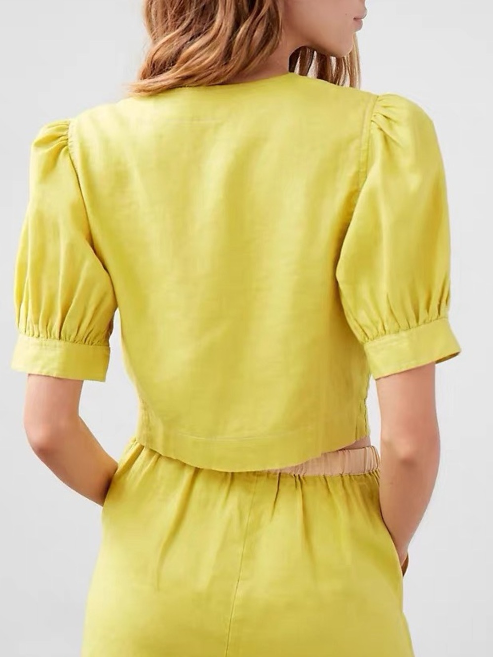 Wilfre Le fou Alban Cropped Blouse - Picture 2 of 6